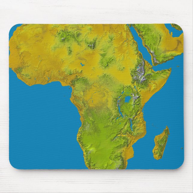 Topographic view of Africa Mouse Mat (Front)