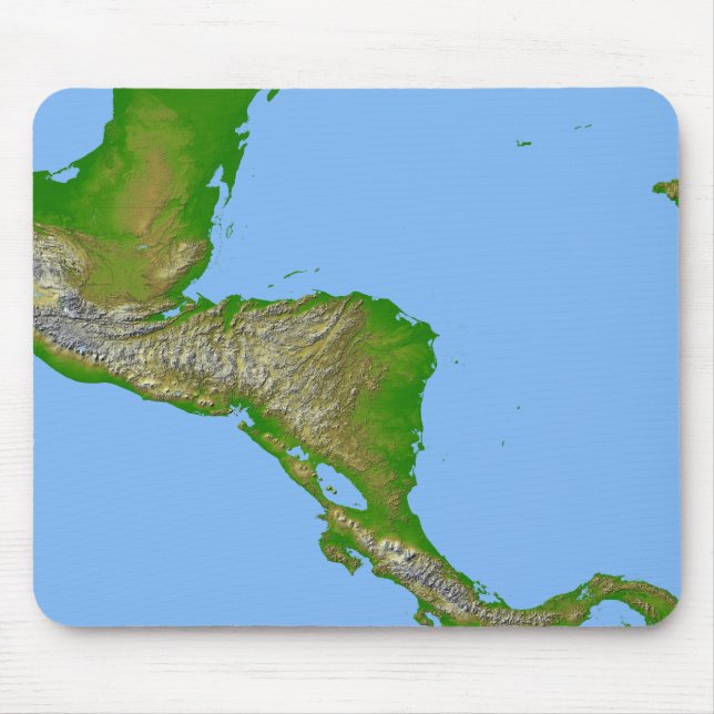 Topographic view of Central America Mouse Mat (Front)
