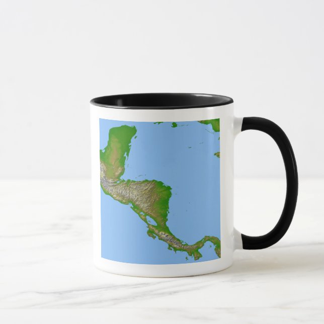 Topographic view of Central America Mug (Right)