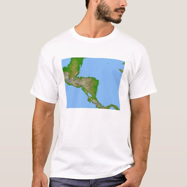 Topographic view of Central America T-Shirt (Front)