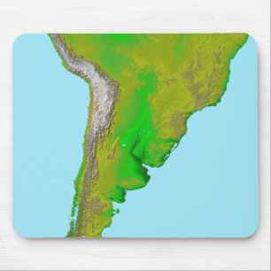 Topographic view of South America Mouse Mat