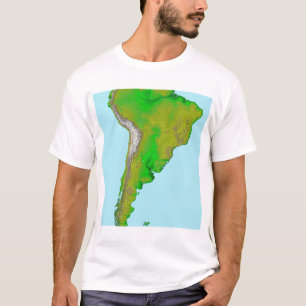 Topographic view of South America T-Shirt