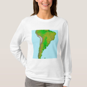 Topographic view of South America T-Shirt