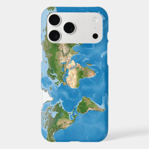 Topographic World Map Earth Illustration