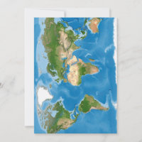 Topographic World Map Earth Illustration