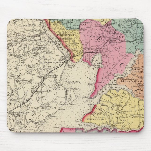 Topographical atlas of Maryland counties 2 Mouse Mat (Front)