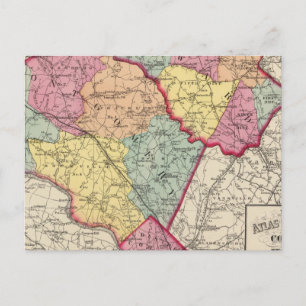 Topographical atlas of Maryland counties 2 Postcard