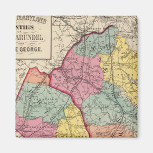 Topographical atlas of Maryland counties 4 Magnet