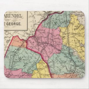 Topographical atlas of Maryland counties 4 Mouse Mat