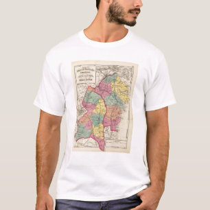 Topographical atlas of Maryland counties 4 T-Shirt