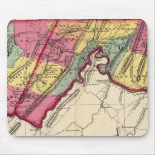 Topographical atlas of Maryland counties Mouse Mat