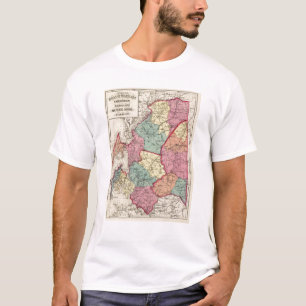 Topographical atlas of Maryland counties T-Shirt