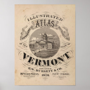 Topographical atlas poster