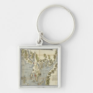 Topographical Chart of the Bay of Narraganset Key Ring