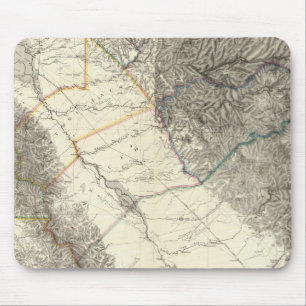 Topographical Map of Central California Mouse Mat