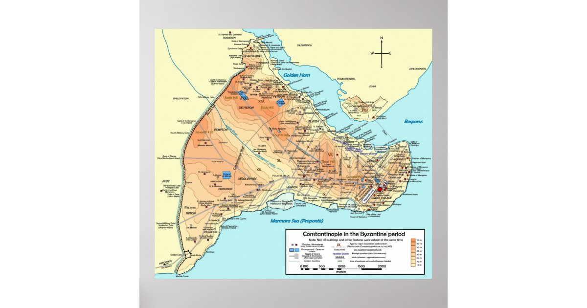 map of constantinople byzantine