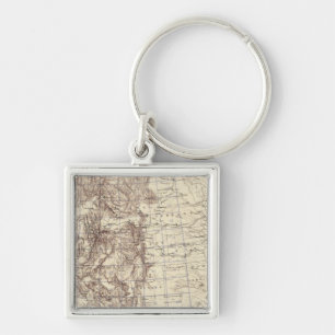 Topographical Map of Mississippi River Key Ring