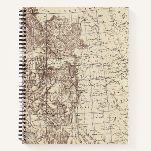 Topographical Map of Mississippi River Notebook (Front)