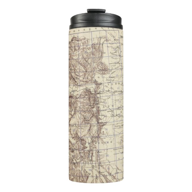 Topographical Map of Mississippi River Thermal Tumbler (Front)
