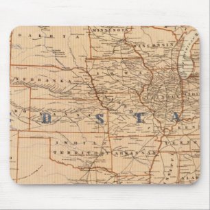 Topographical Map of the United States Mouse Mat