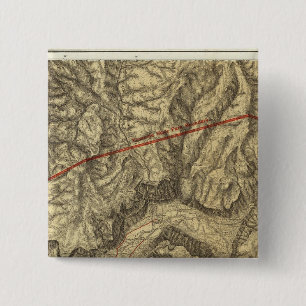 Topographical Map of The Yosemite Valley 15 Cm Square Badge