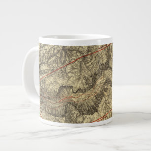 Topographical Map of The Yosemite Valley 2 Large Coffee Mug