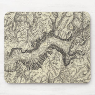 Topographical Map of The Yosemite Valley Mouse Mat