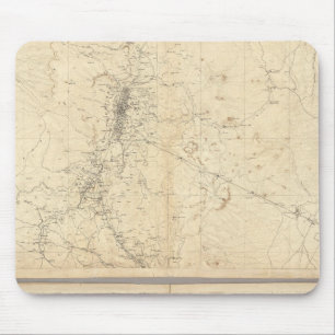 Topographical Map of Washoe Mining Region Mouse Mat