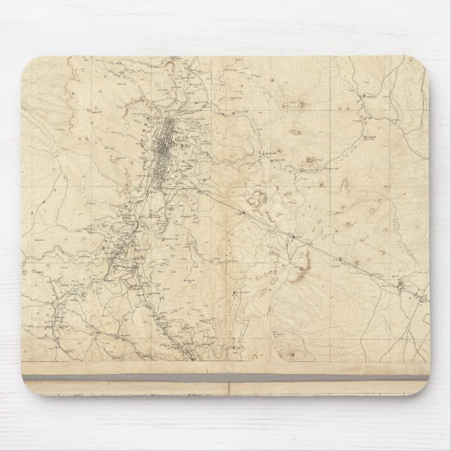 Topographical Map of Washoe Mining Region Mouse Mat (Front)