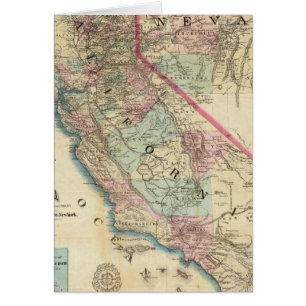 Topographical Railroad and County Map, California