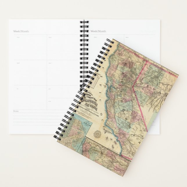 Topographical Railroad and County Map, California Planner (Display)