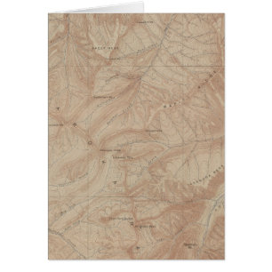 Topography Map, Yellowstone National Part, Wyoming