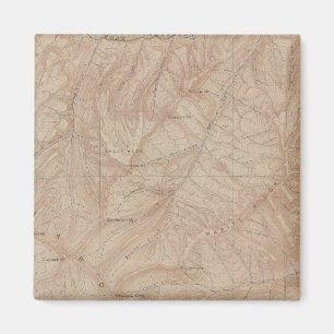 Topography Map, Yellowstone National Part, Wyoming Magnet