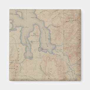 Topography Map, Yellowstone National Part, Wyoming Magnet
