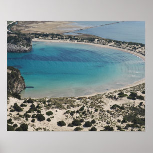 Topography of bay and lagoon near Pilos, Poster