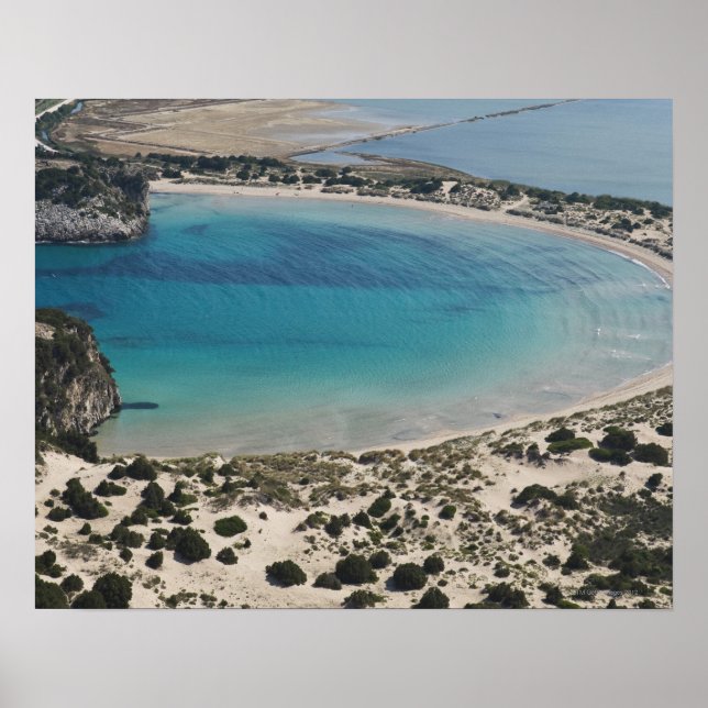 Topography of bay and lagoon near Pilos, Poster (Front)