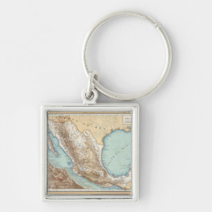 Topography of Mexico Key Ring