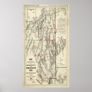 Topography of Southern Nevada Poster