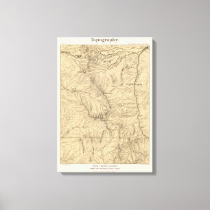 Topography TruckeeDonner Pass Region, California Canvas Print