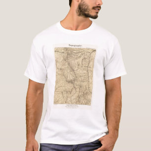 Topography TruckeeDonner Pass Region, California T-Shirt