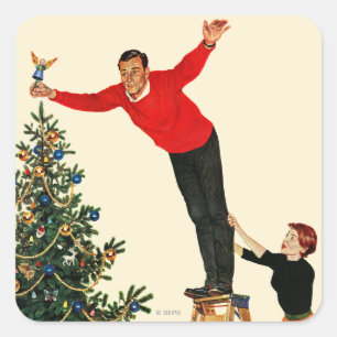 Topping the Tree Square Sticker