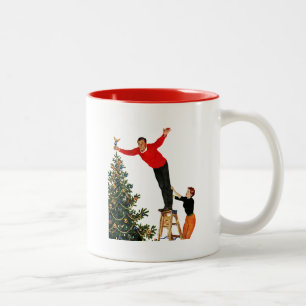 Topping the Tree Two-Tone Coffee Mug
