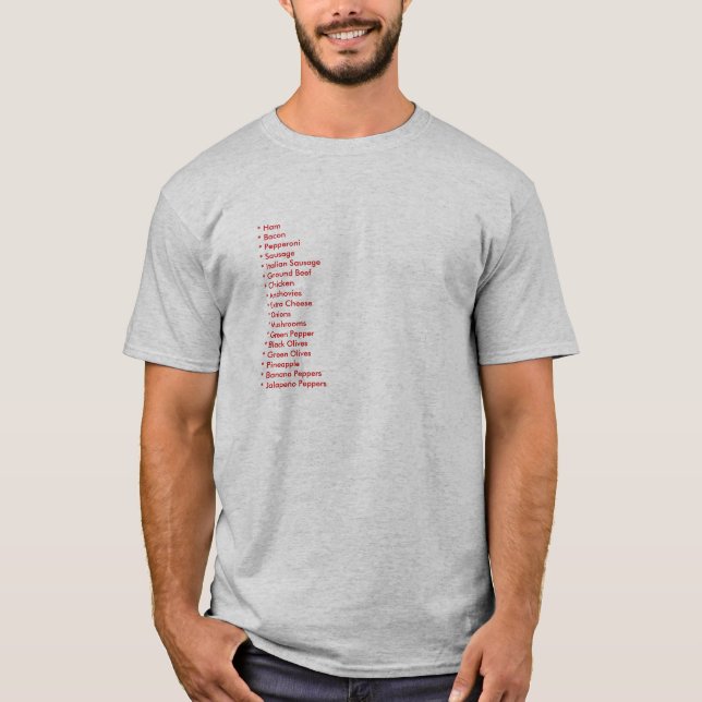 toppings T-Shirt (Front)