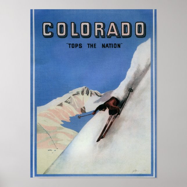 Tops the Nation - Skiing Promotional Poster (Front)