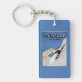 Tops the Nation - Skiing Promotional Poster Key Ring