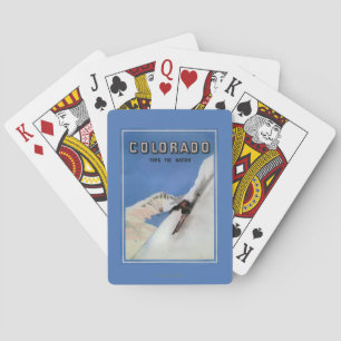 Tops the Nation - Skiing Promotional Poster Playing Cards