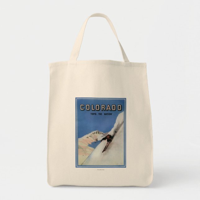 Tops the Nation - Skiing Promotional Poster Tote Bag (Front)
