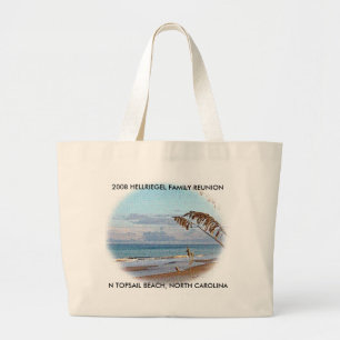 TOPSAIL BEACH 1, N TOPSAIL BEACH, NORTH CAROLIN... LARGE TOTE BAG