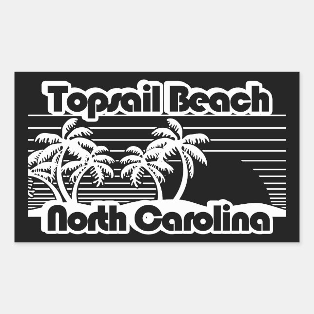 Topsail Beach North Carolina  Rectangular Sticker (Front)