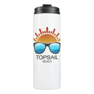 Topsail Beach North Carolina Sunglasses Thermal Tumbler